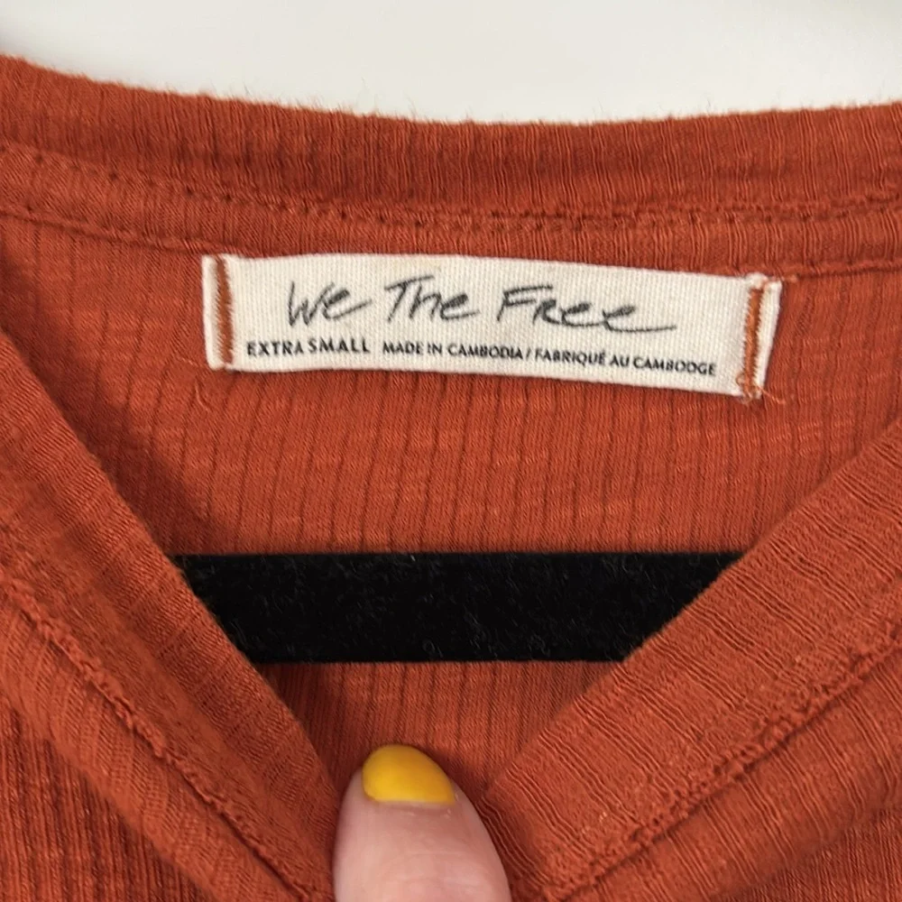 We The Free Rust Colored Ribbed Muscle Tank Top - Picture 2 of 8